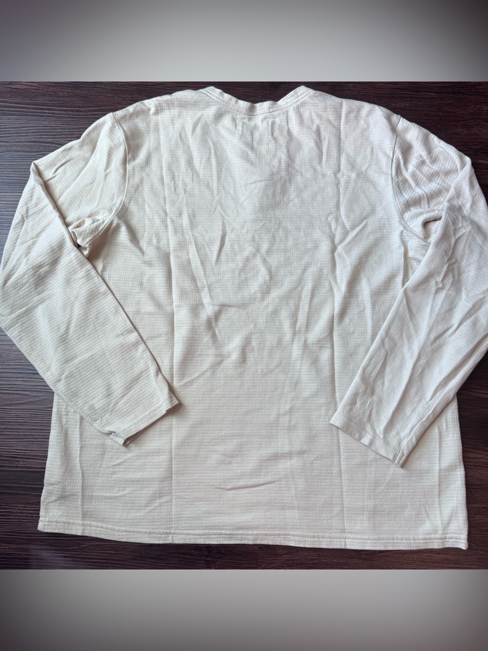 REI Co-Op Shirt Men’s Campwell Henley Waffle Size Large Beige Long Sleeve Tee - Picture 8 of 8